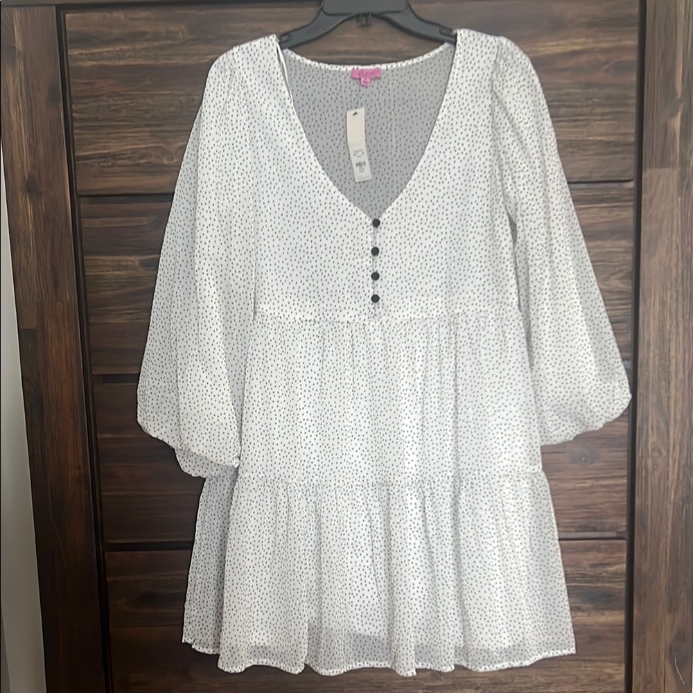 NWT White Polka Dot Dress